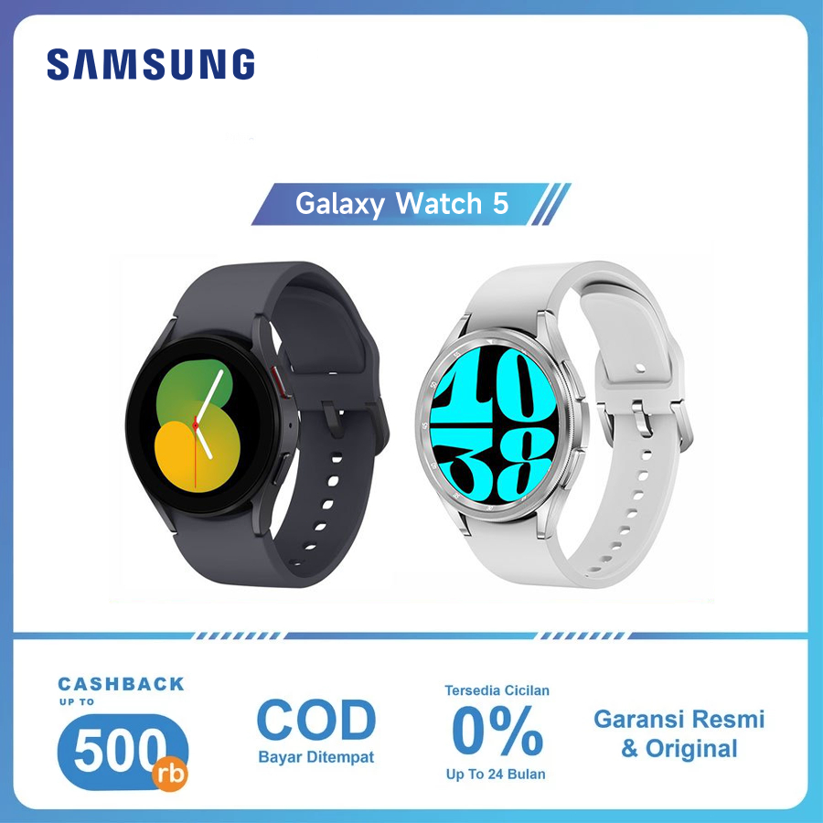 [COD ORI]SAMSUNG Galaxy Watch 5 Smart Watch Baru Jam Tangan 44mm Smartwatch Wanita Pria IOS & Androi
