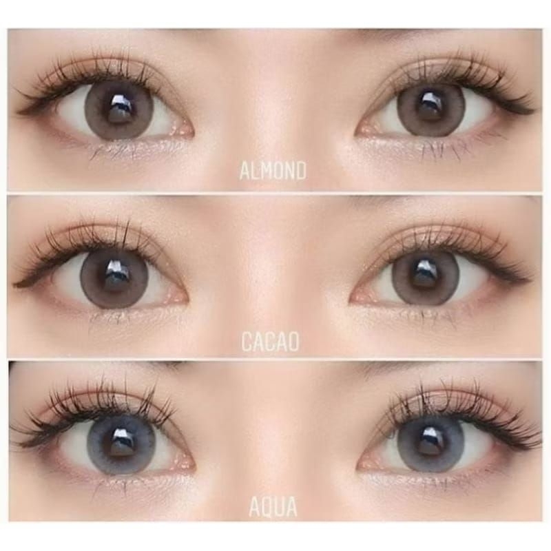 SOFTLENS LUNA NATURAL PUDDING ALMOND / CACAO / AQUA 14 MM ( NORMAL & MINUS -0.50 S/D -10.00 )