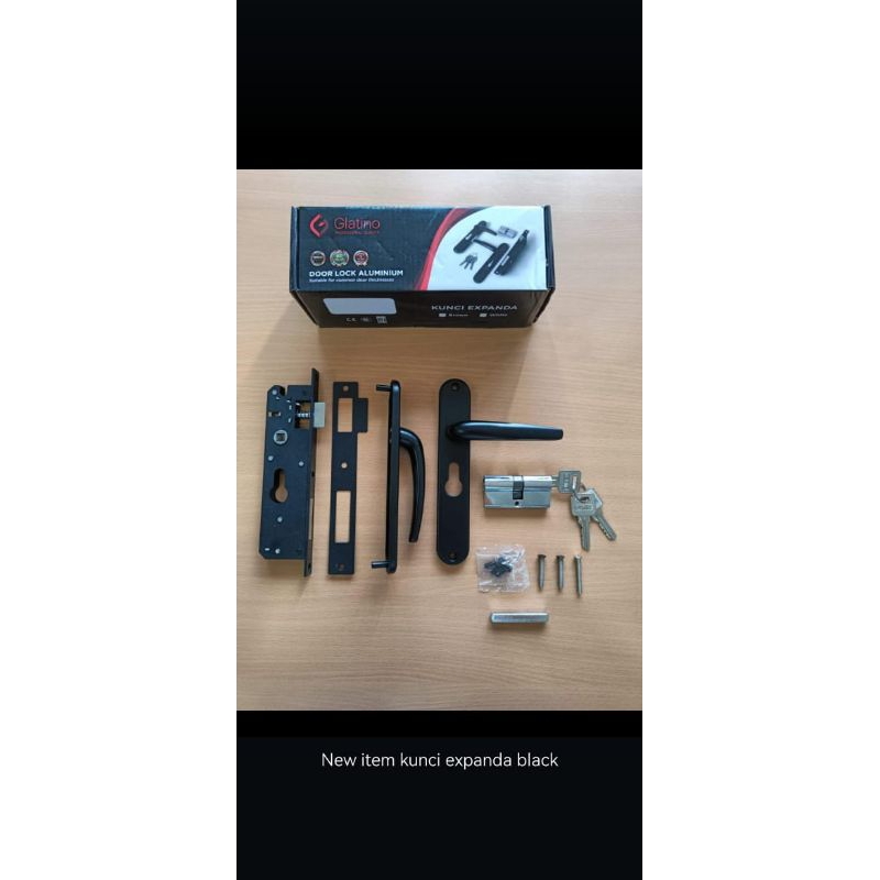 GLATINO EXPANDA / Handle Kunci Pintu Alumunium Kawat Nyamuk Espanda Expanda Hitam Putih Coklat