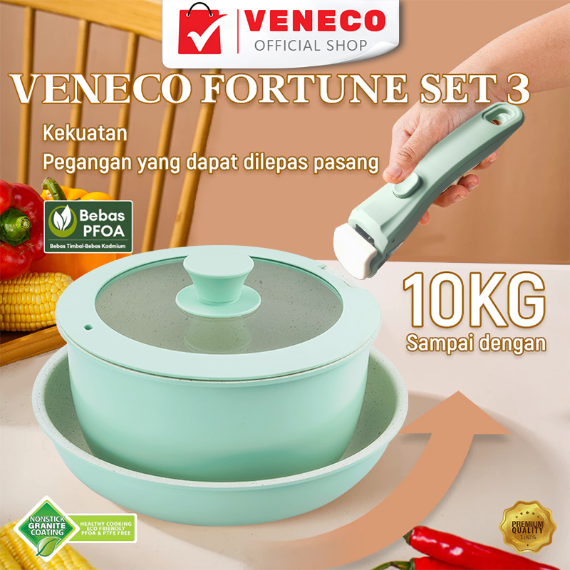 Set Peralatan Masak Granit Antilengket 3pcs Bebas PFOA