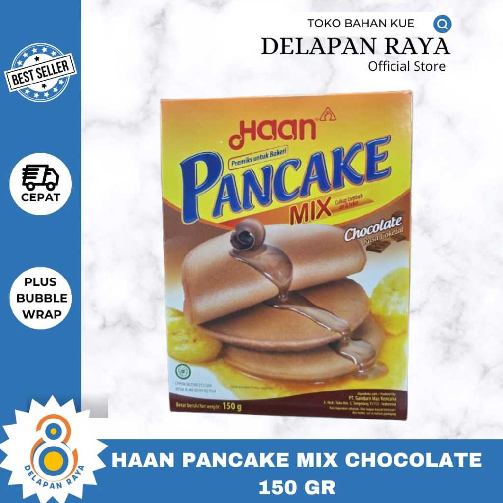 

HAAN PANCAKE MIX CHOCOLATE 150GR /TEPUNG PREMIX PANCAKE INSTANT -8Raya