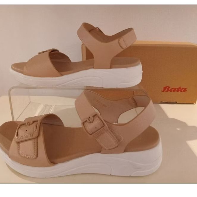 sandal bata wanita COMFIT NATURFIT tinggi hak 3-5 cm