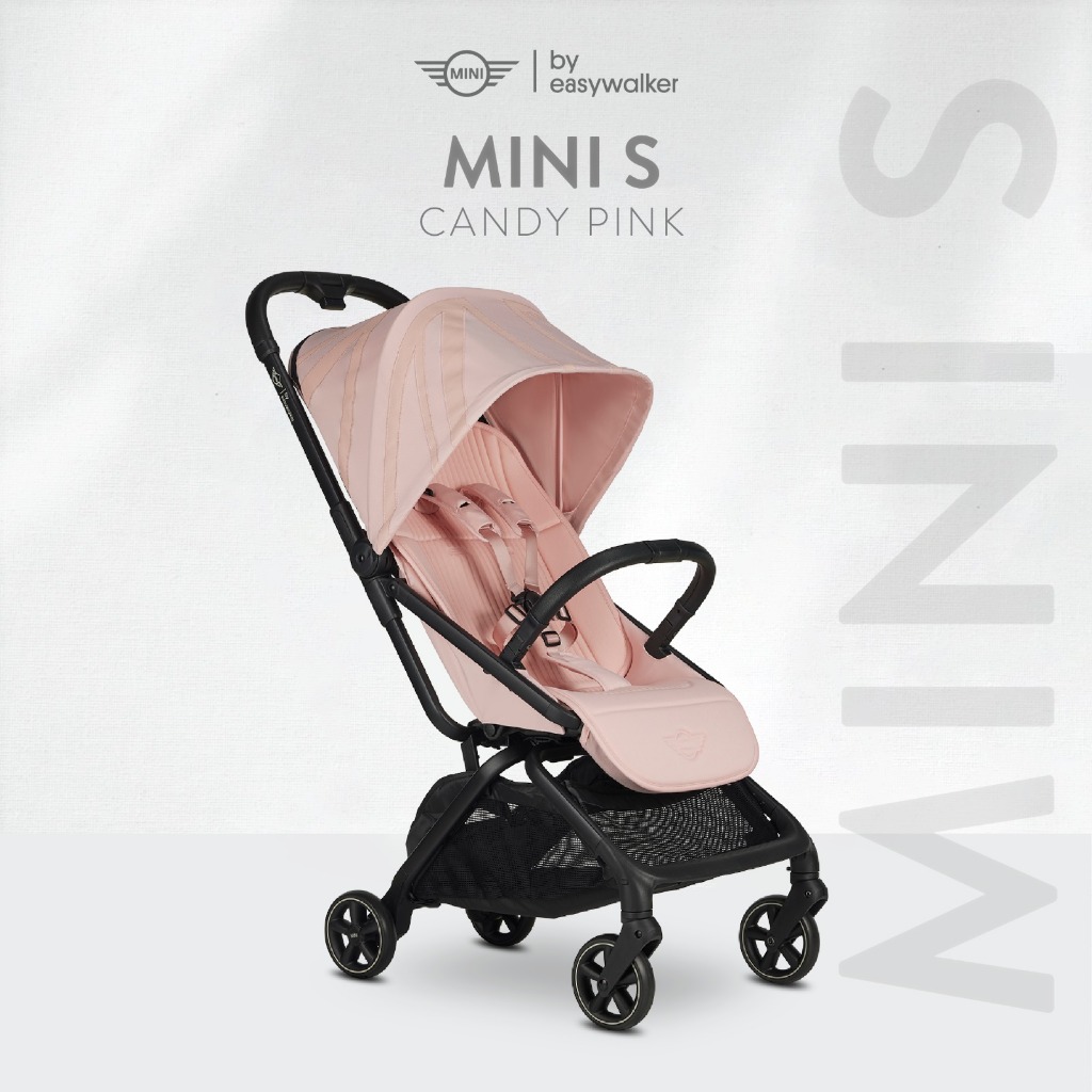 Easywalker Stroller MINI S x mmehuillet- CANDY PINK Autofold Cabin Size Stroller / Stoller Anak Easy