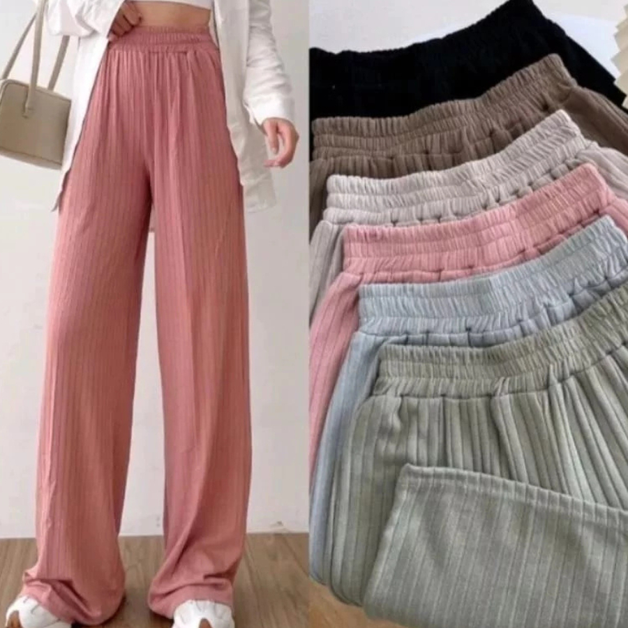 Knit Pants Premium | Celana Kulot Knit Highwaist | Kulot Knit Hornets Premium | Kulot Rajut