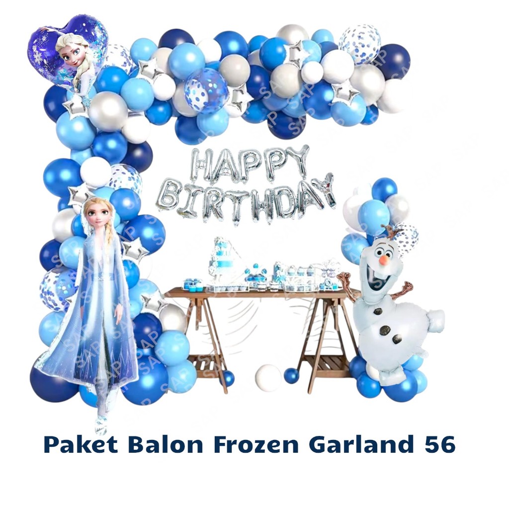 Paket Balon FROZEN GARLAND 56/ Dekorasi Ulang Tahun Frozen