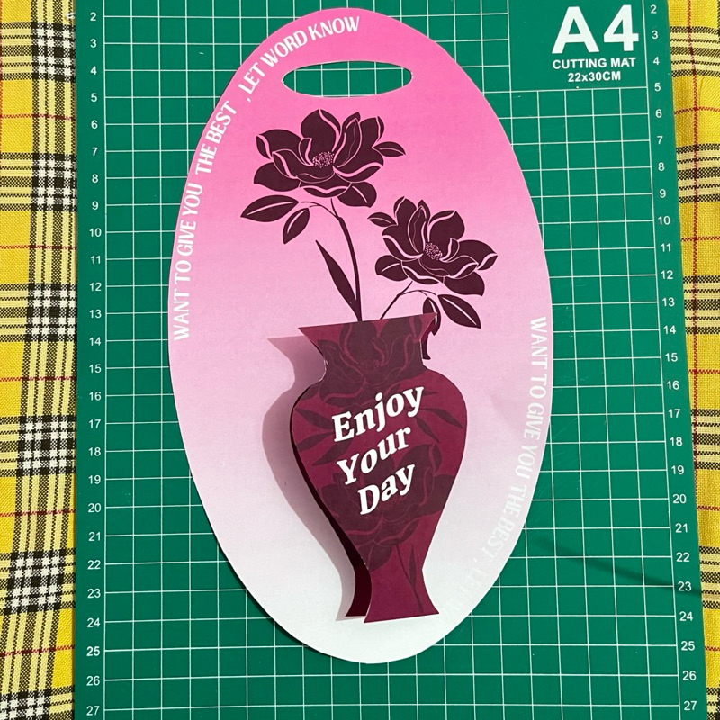 

paper flower handle 3D | kertas glosy 310 gram tebal | flower card | packaging flower 3D | kertas packing bunga pop up | kertas bunga