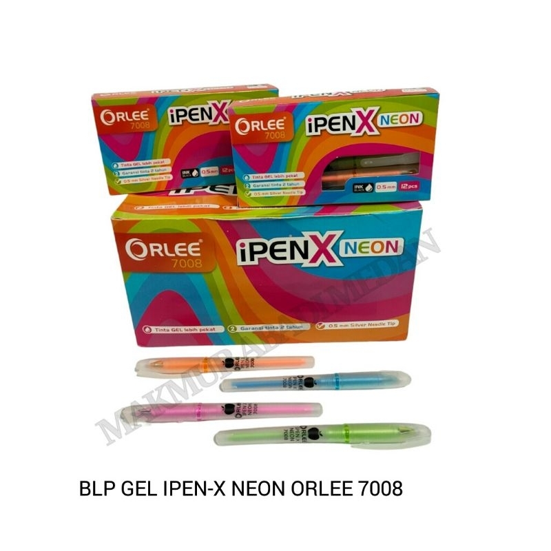 

Pulpen Gel IPEN X NEON Orlee 7008 0.5 mm Pena Gel Hitam iPEN Ballpoint Bolpen Gel Ink Pen