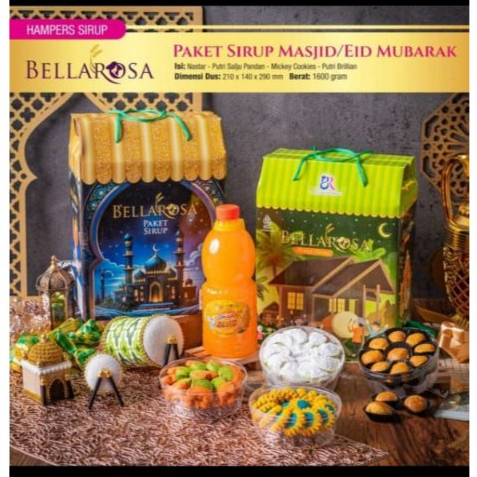 

PARSEL LEBARAN HAMPERS KUE KERING BELLAROSA PAKET SIRUP