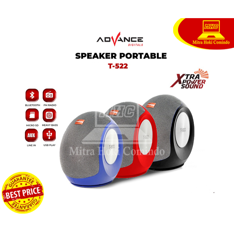 Speaker Bluetooth Portable Music Box T522 Advance T-522