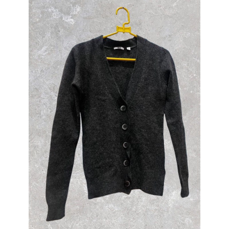 Cardigan wool UNIQLO size S DARK GREY