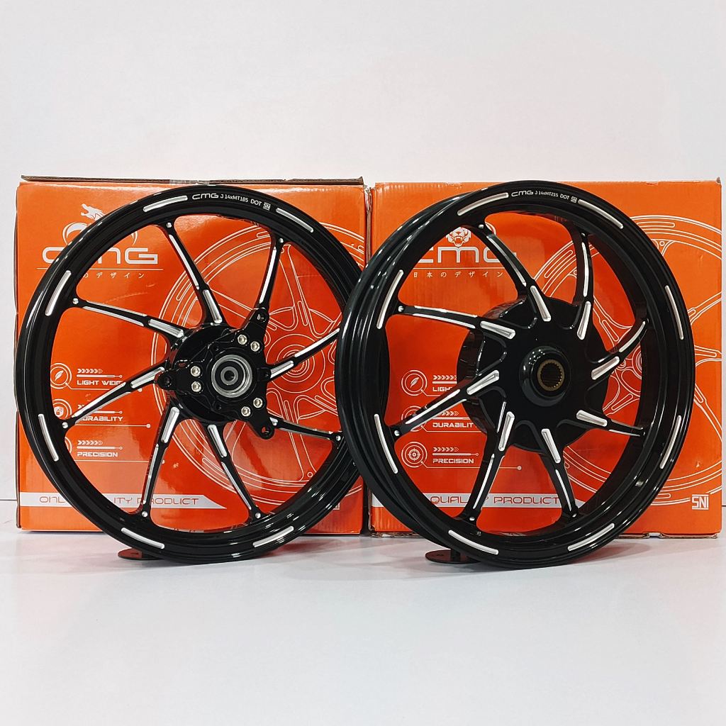 VELG CMG MG801 AEROX MODEL HYPERTECH PRO RX8 / AK88 CNC PALANG 8  RING 17 X 160/160 & RING 14 X 185/