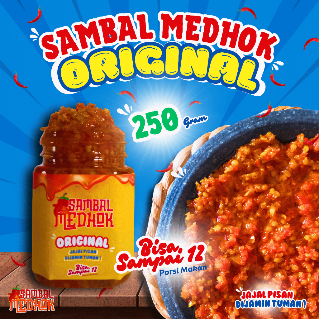 

Sambal Medhok Original 1 Pcs 250 gram Jajal Pisan, Dijamin Tuman ! Sambal Siap Saji, Makanan Praktis, Sambal Instan, Menu Anak Kos, Sambal Pedas