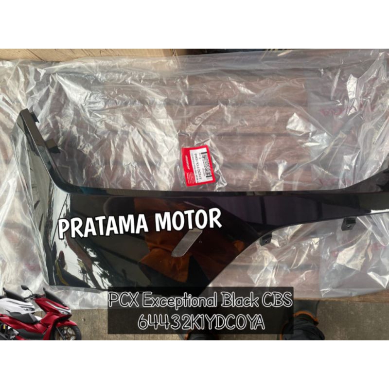 Cover Lantai bawah kiri PCX 2025 160 Hitam Mengkilap TERBARU. dek cover bawah floor kiri pcx 2025 Hi