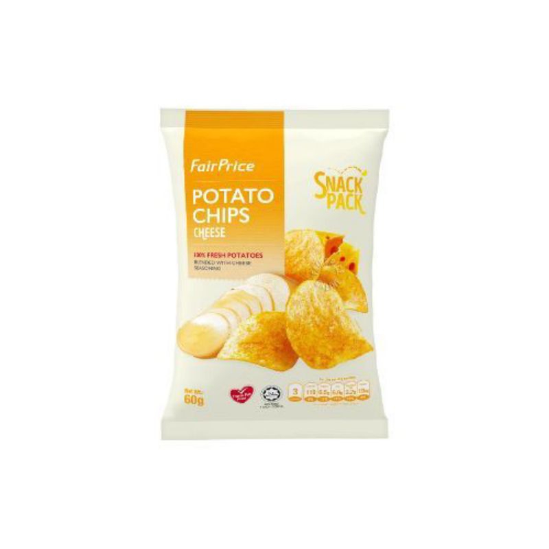 

Fairprice Potato Chips Cheese 60Gr - Fair Price Keripik Kentang Keju