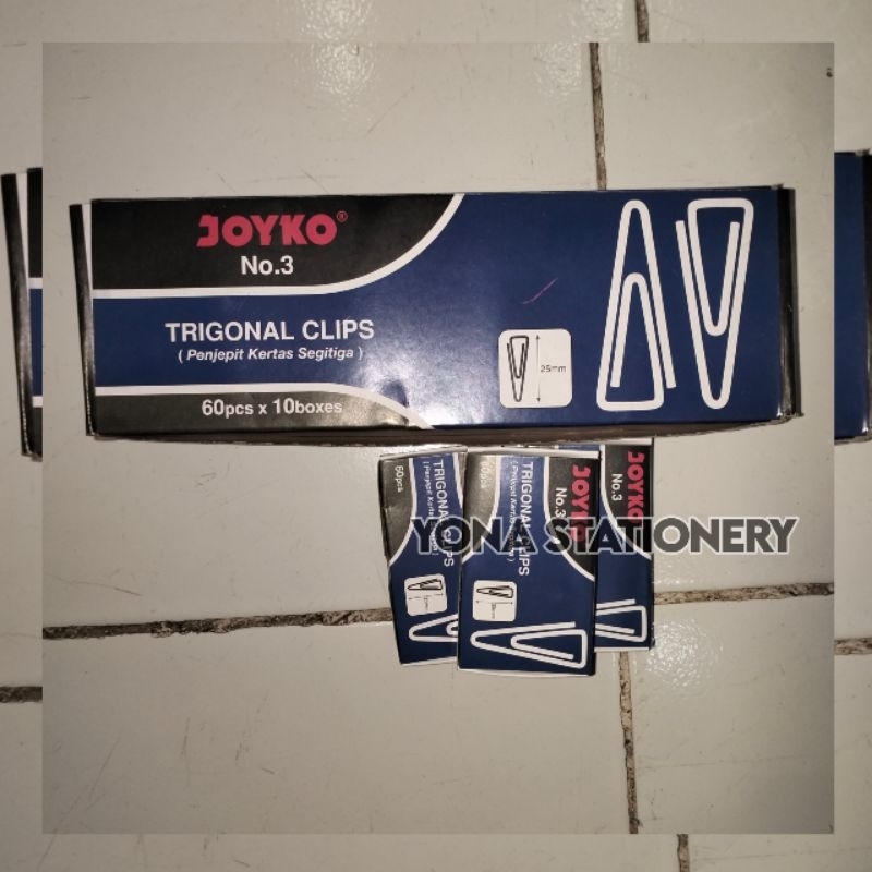 

Trigonal Clip Joyko no.3 | 1 Pak: 10 box, 1 box: 60 pcs