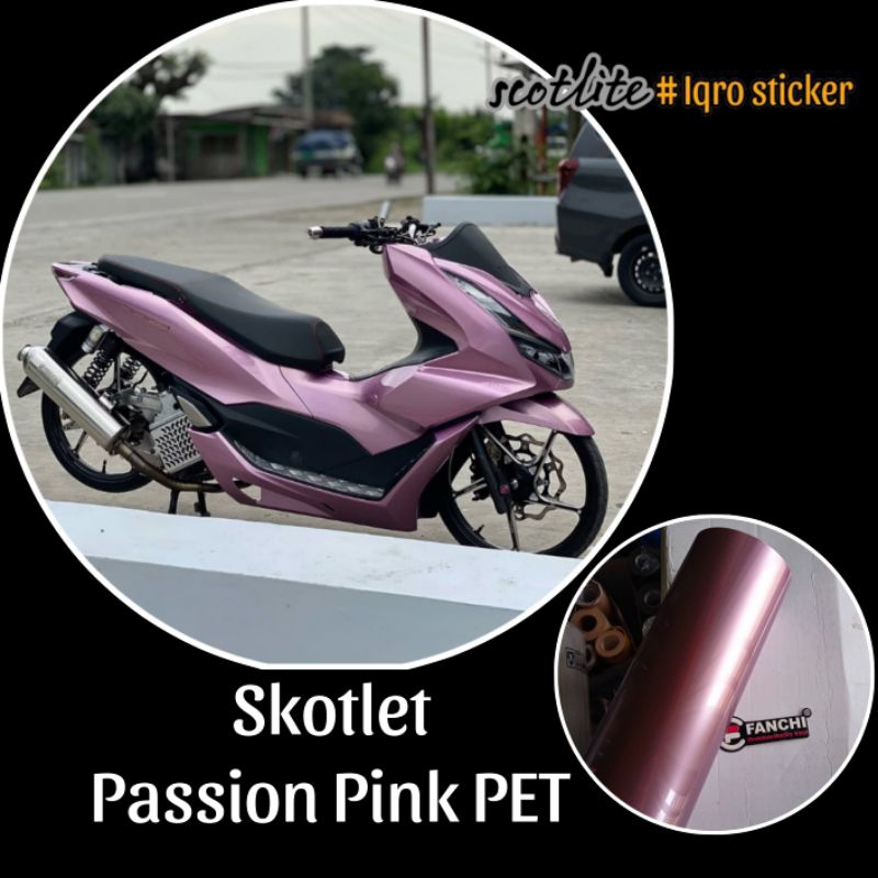 Sticker scotlite passion pink seri PET stiker skotlet motor skotlet pink muda skotlet full body skot
