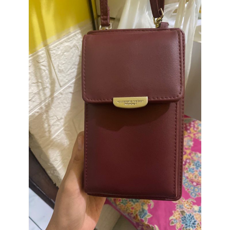 preloved tas selempang kecil kulit jims honey