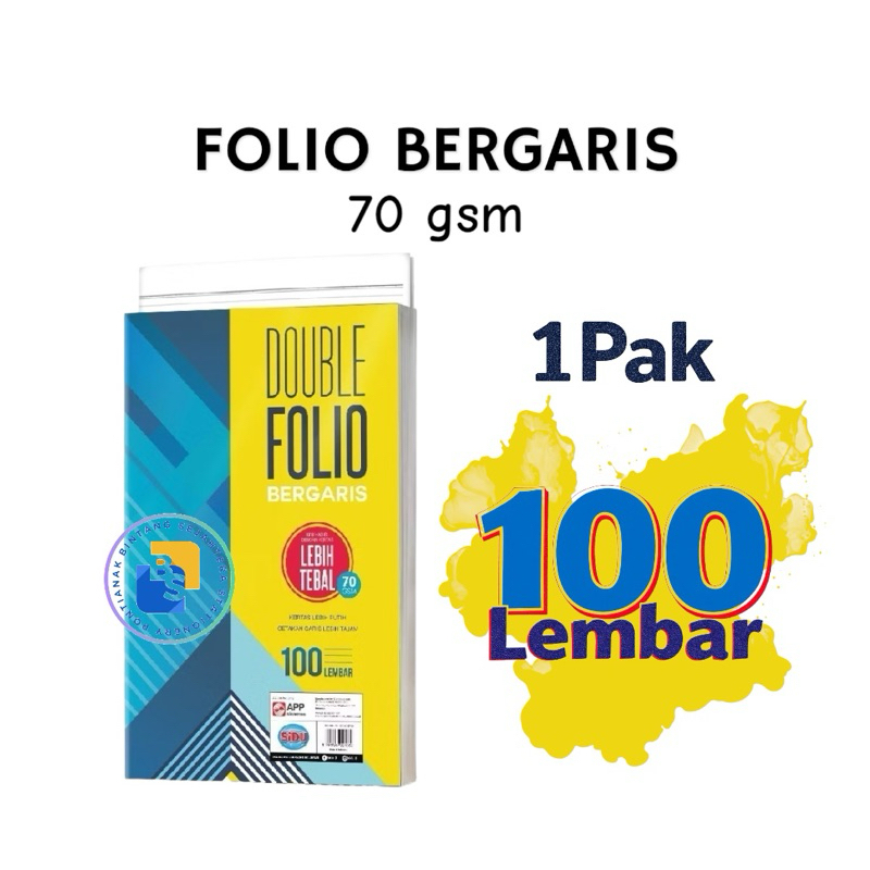 

Kertas Double Folio Sidu 1 Pack isi 100Lbr