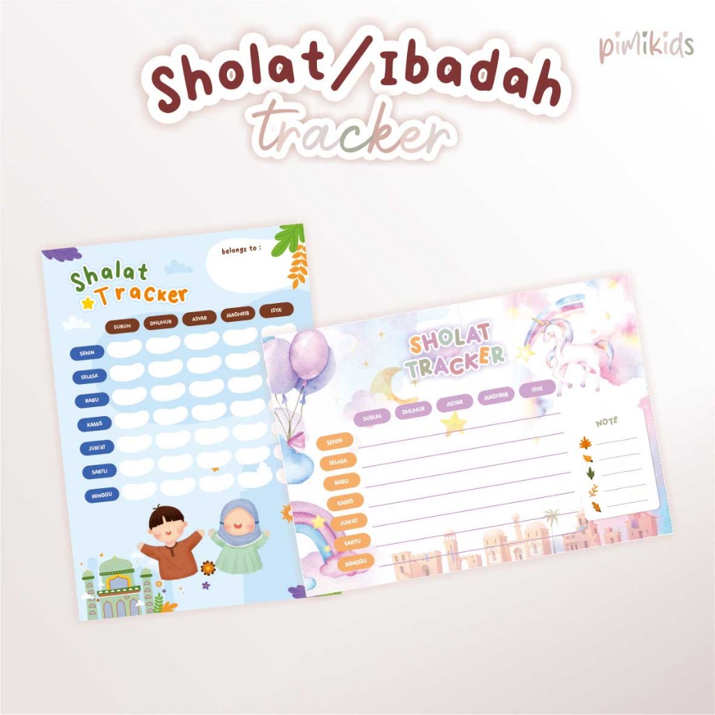IBADAH TRACKER ❤ SHOLAT SHALAT CHECKLIST ❤ WIPE AND CLEAN SALAT SOLAT
