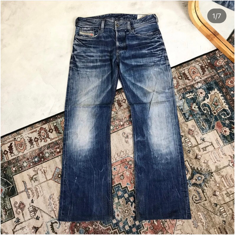 Diessel Washed Denim Jeans Contrast Fading Made Italy 🇮🇹 (Accent Selvedge)