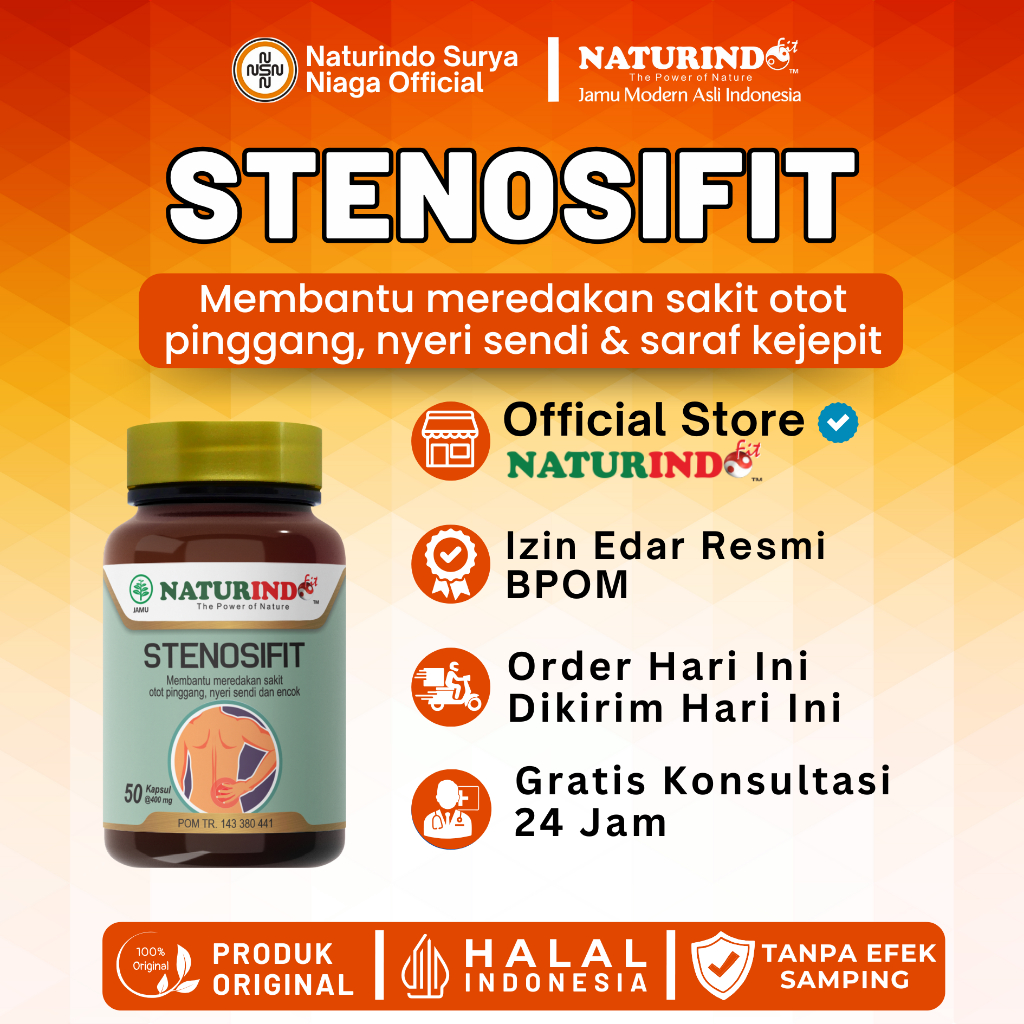 Stenosifit Obat Herbal Naturindo Original Isi 50 Kapsul