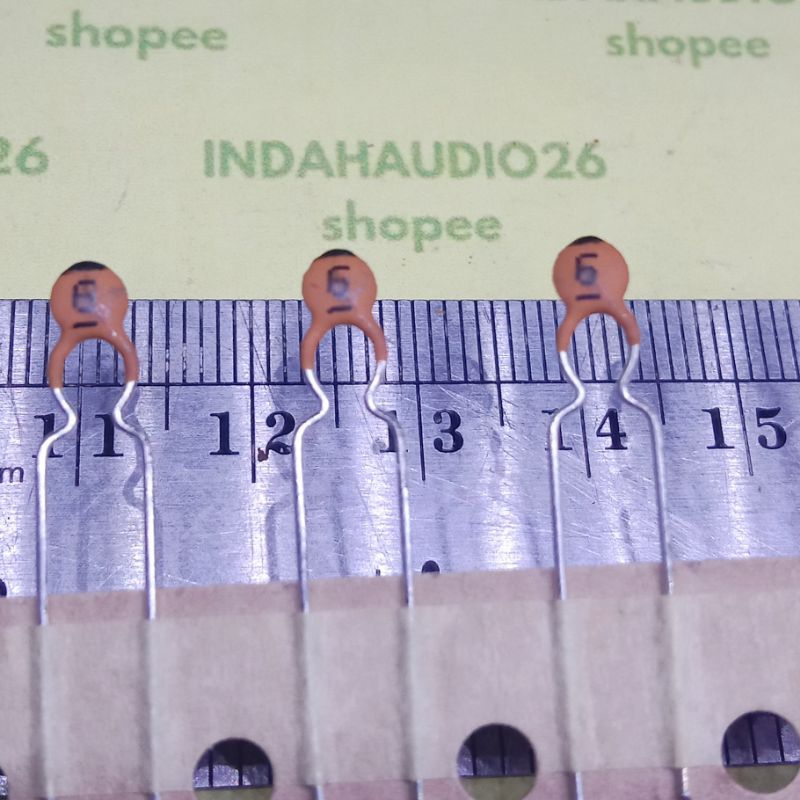 renceng 6pf 50v 5mm 6pf 6p keramik disc  kapasitor ceramic disc 6 p pf