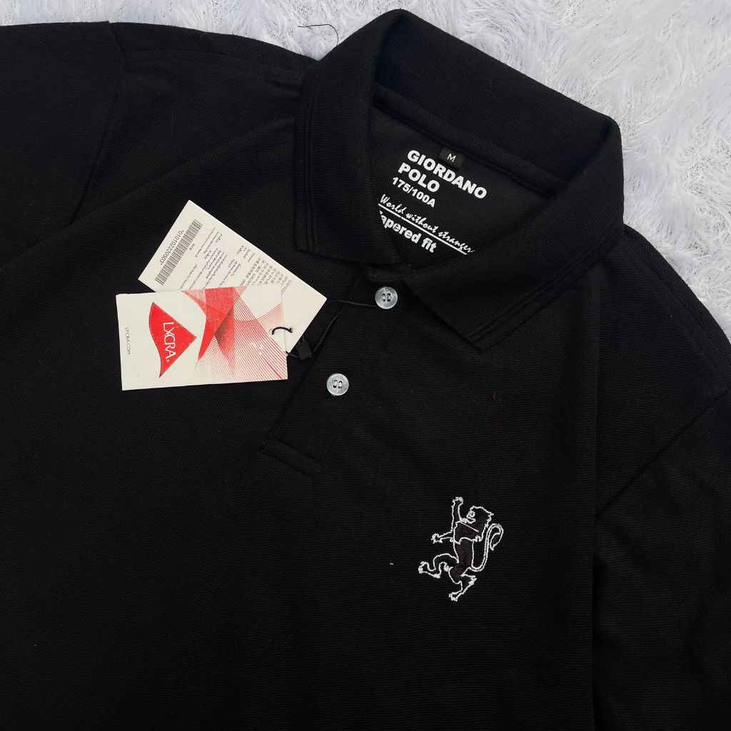 Kaos Polo Shirt Giordano Bordir Mini Logo Lengan Pendek