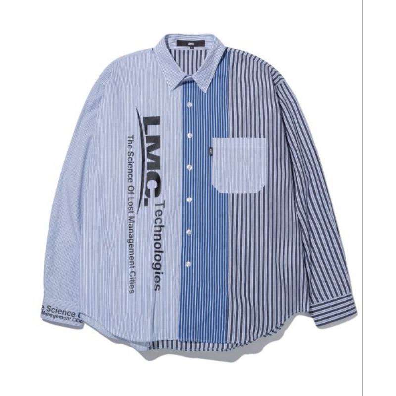 kemeja blouse lmc mixed stripe