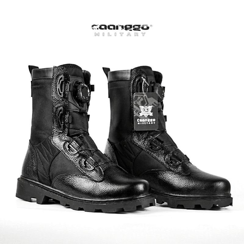 Caanggo C-07T GALAKSI Sepatu PDL Tali putar TNI AD-AU kulit jeruk