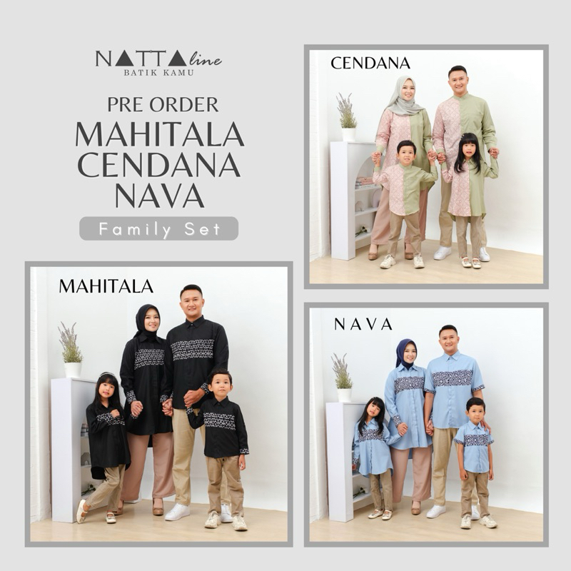NATTALINE Sarimbit Keluarga Family Set Mahitala Cendana Nava Pre Order