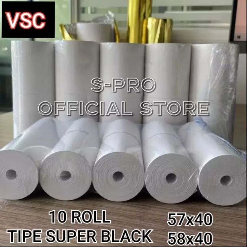 

kertas kasir Thermal full kertas 58x40 paket 10roll
