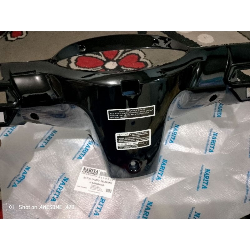 cod batok belakang karisma x 125 karisma D.ORISINIL NARITA ASLI.warna hitam mengkilap