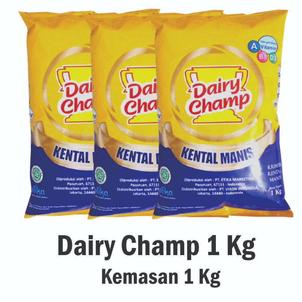 

Dairy Champ 1 Kg SKM/Susu Krimer Kental Manis