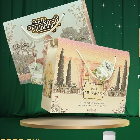 

Gable box kotak hampers lebaran idul fitri ukuran 27x9x21,6 cm