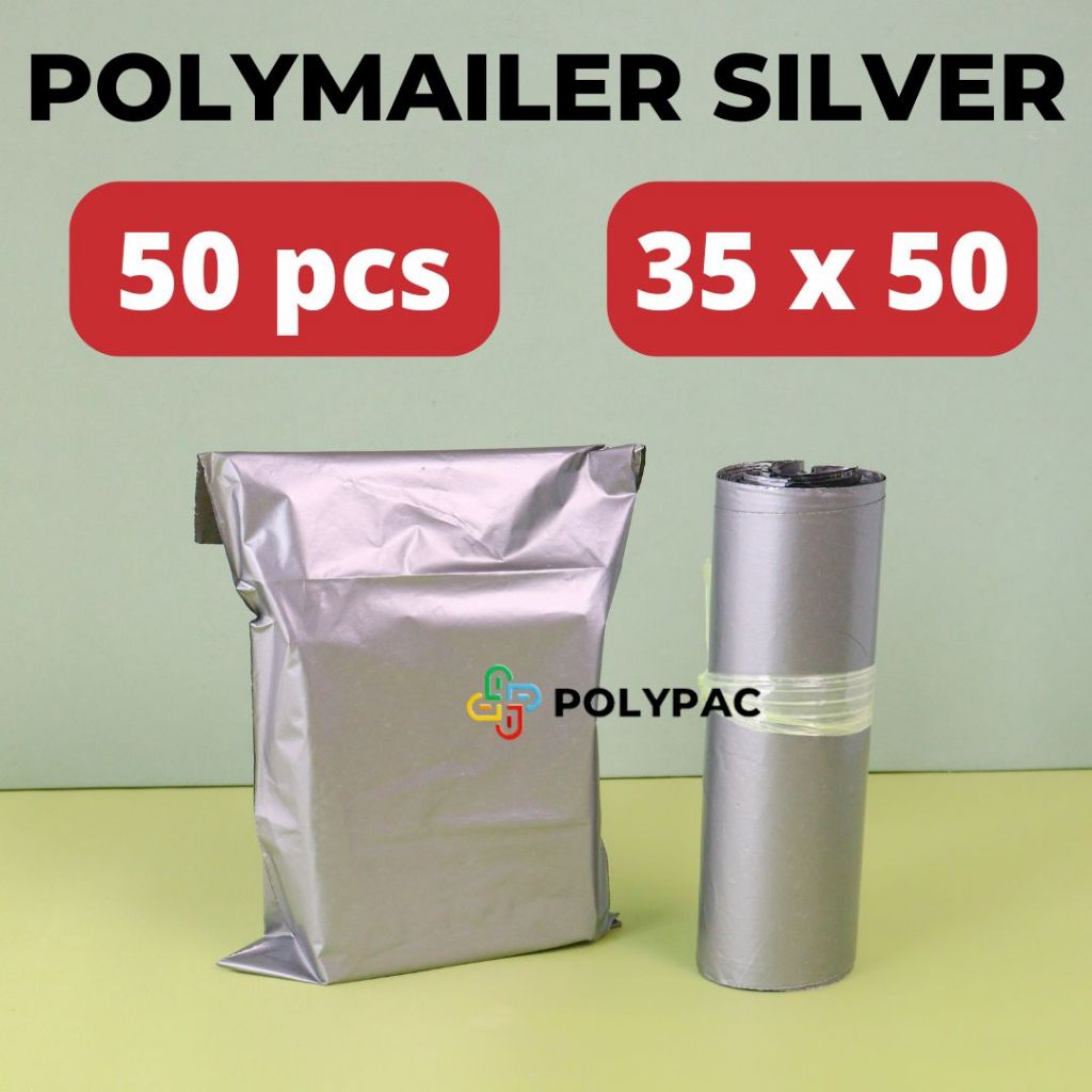 

Plastik Polymailer SILVER [35x50] isi 50 pc - Plastik Packing Lem Online