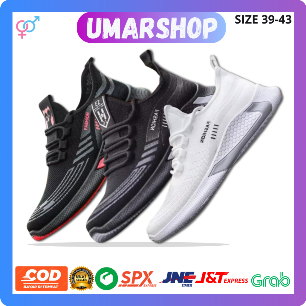 Sepatu Sneakers Sneker Casual Santai Olahraga Sport Joging Jogging Lari Sekolah Murah Original Keren