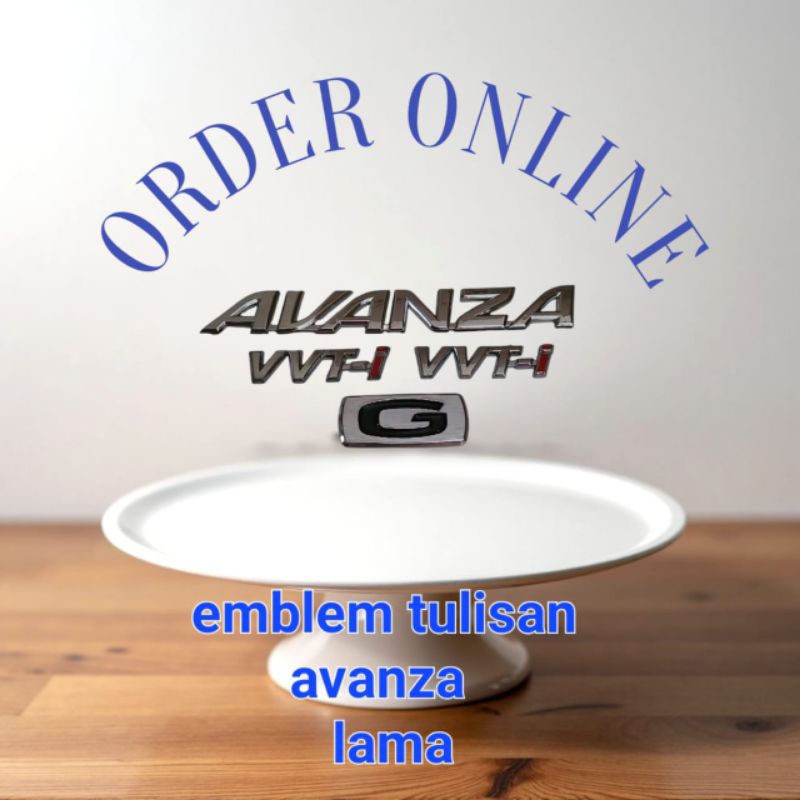 emblem timbul tulisan Avanza lama/emblem  VVT-i / emblem logo G/emblem avanza