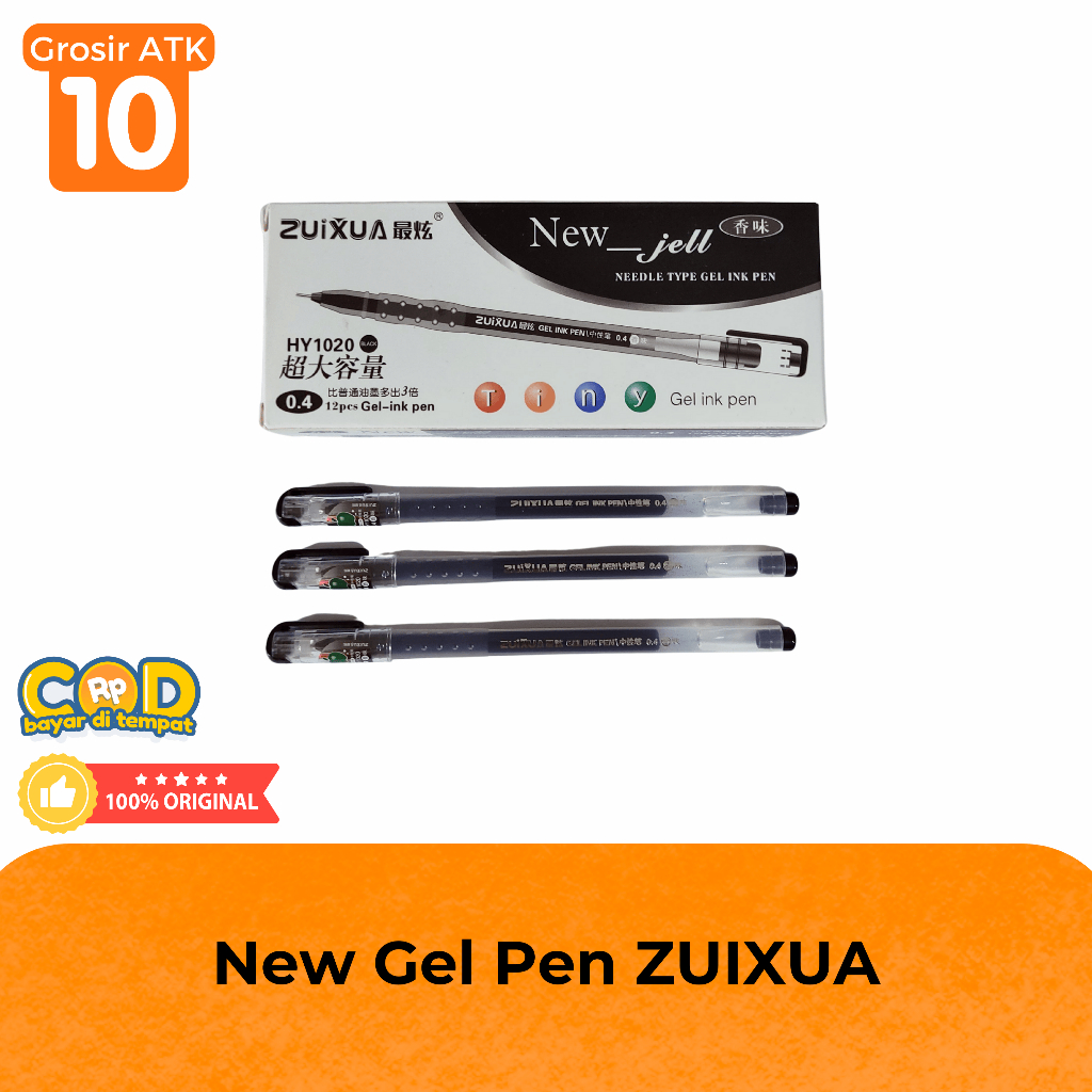 

(ISI 12 PCS) BALLPOINT/PULPEN NEW GEL ZUIXUA ORIGINAL