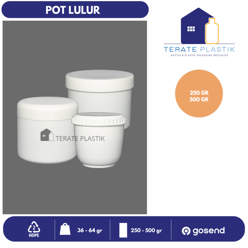 Pot LULUR 250gr & 500gr | Terate Plastik