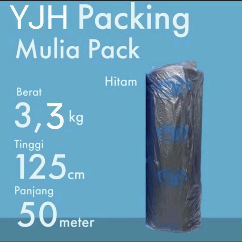 

BubbleWrap Hitam Putih 3kg Bubble Wrap Mulia Pack 125cm x 50m MP Plastik Bubblewarp Bungkus Biru