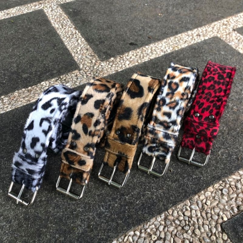 ikat pinggang leopard /sabuk leopard/bel leopard/gesper Skena leopard/bel unisex