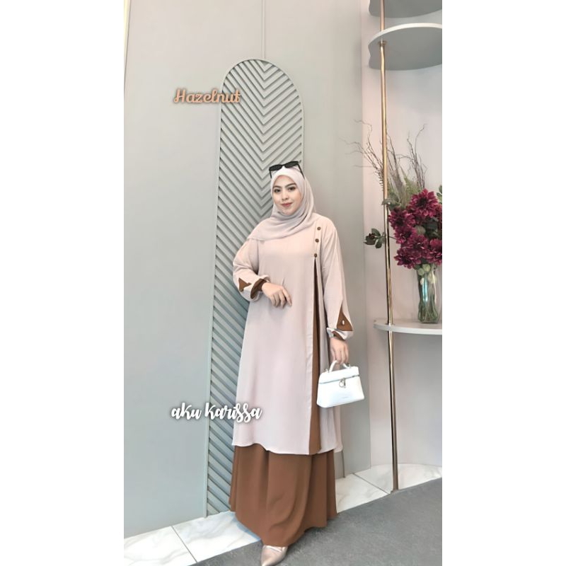 QINARA ONE SET ROK MALAYSIA by AKU KARISSA / SETELAN QINARA / ONE SET ROK CRINGKEL / ATASAN SET ROK 