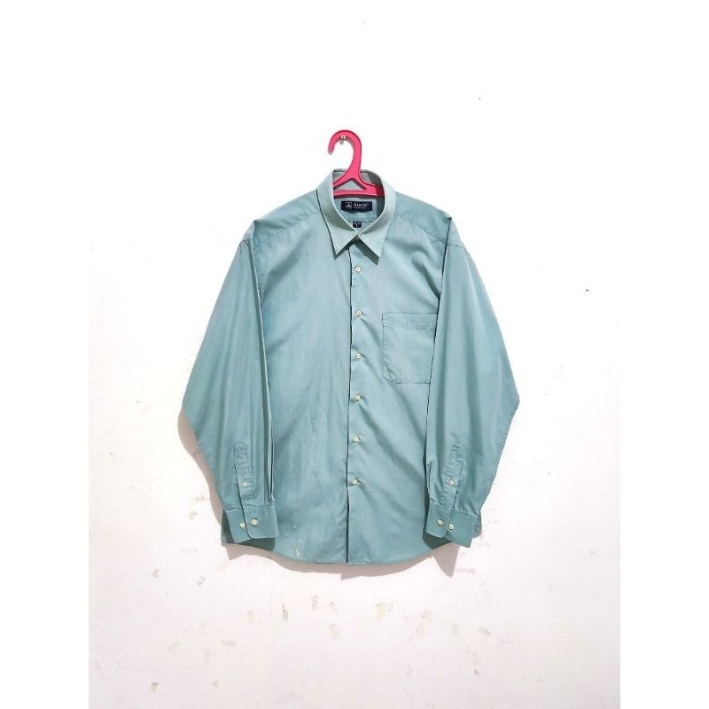 Kemeja pria Lengan Panjang Alisan size L hijau tua