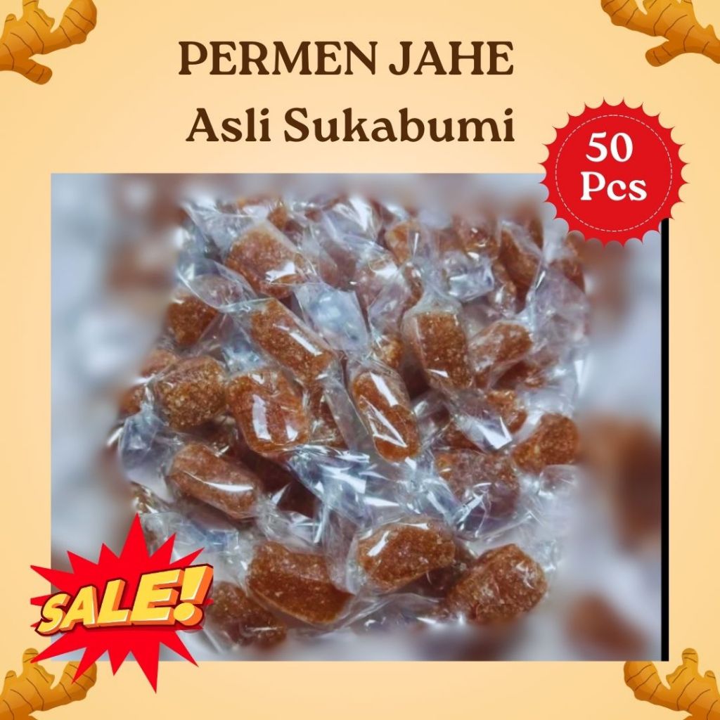 

Cemilan Permen Jahe Original kemasaan Praktis 50 pcs