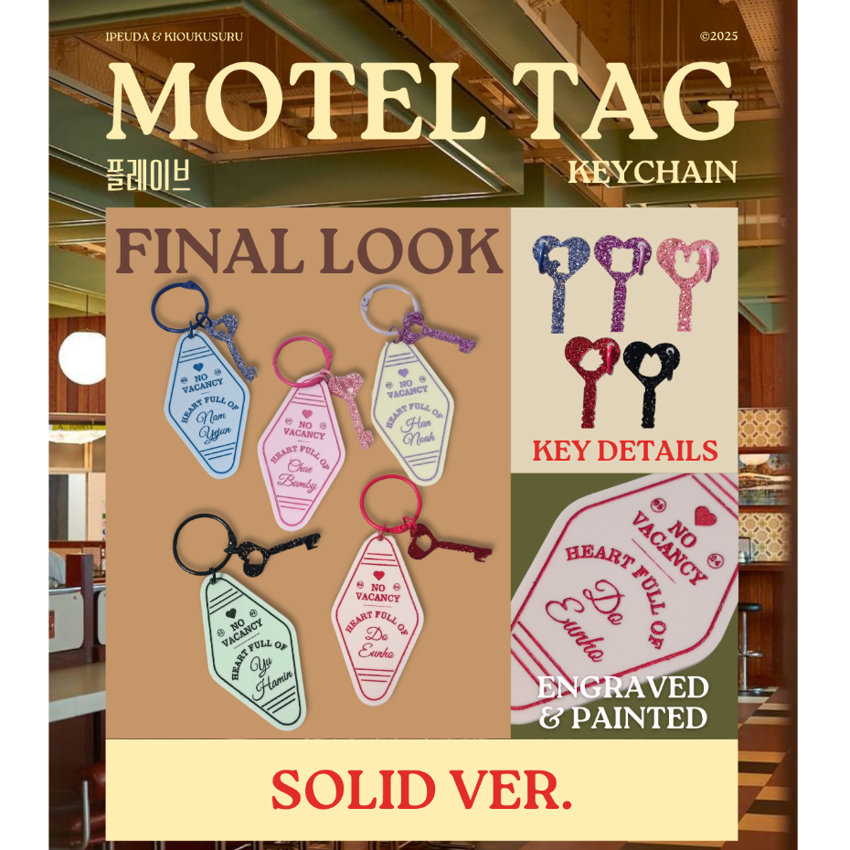 READY - Plave Motel Tag Akrilik Keychain