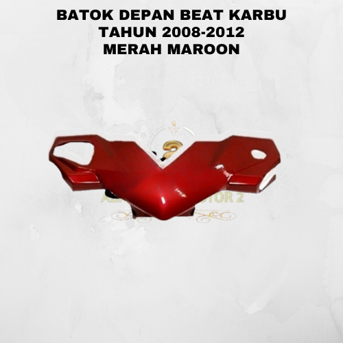 Cod-Cover Depan Batok Depan Beat Lama KVY Batok Beat Karbu Non Original Merah Maroon