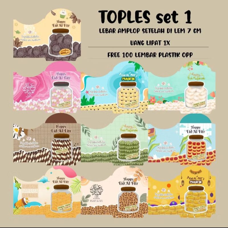 

1000LEMBAR AMPLOP LEBARAN MOTIF TOPLES KUE UKURAN MEDIUM