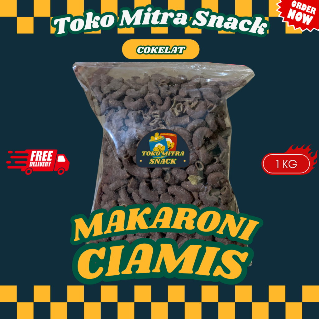 

(1kg) Cemilan Makaroni rasa Cokelat Renyah dan Kriuk Khas Ciamis
