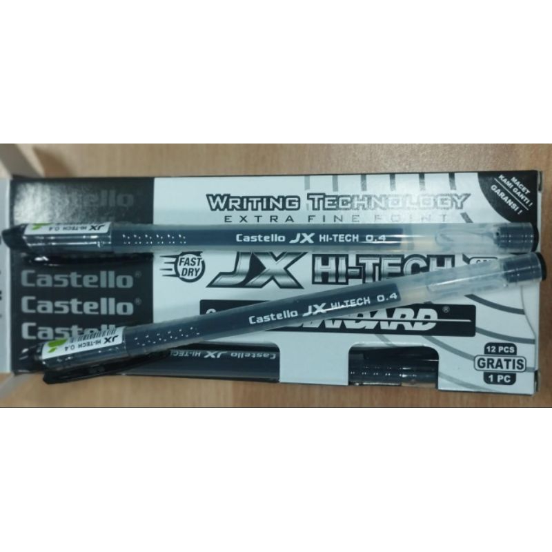 

Pulpen Standard Castello JX HI-TECH - Black - 12 pcs