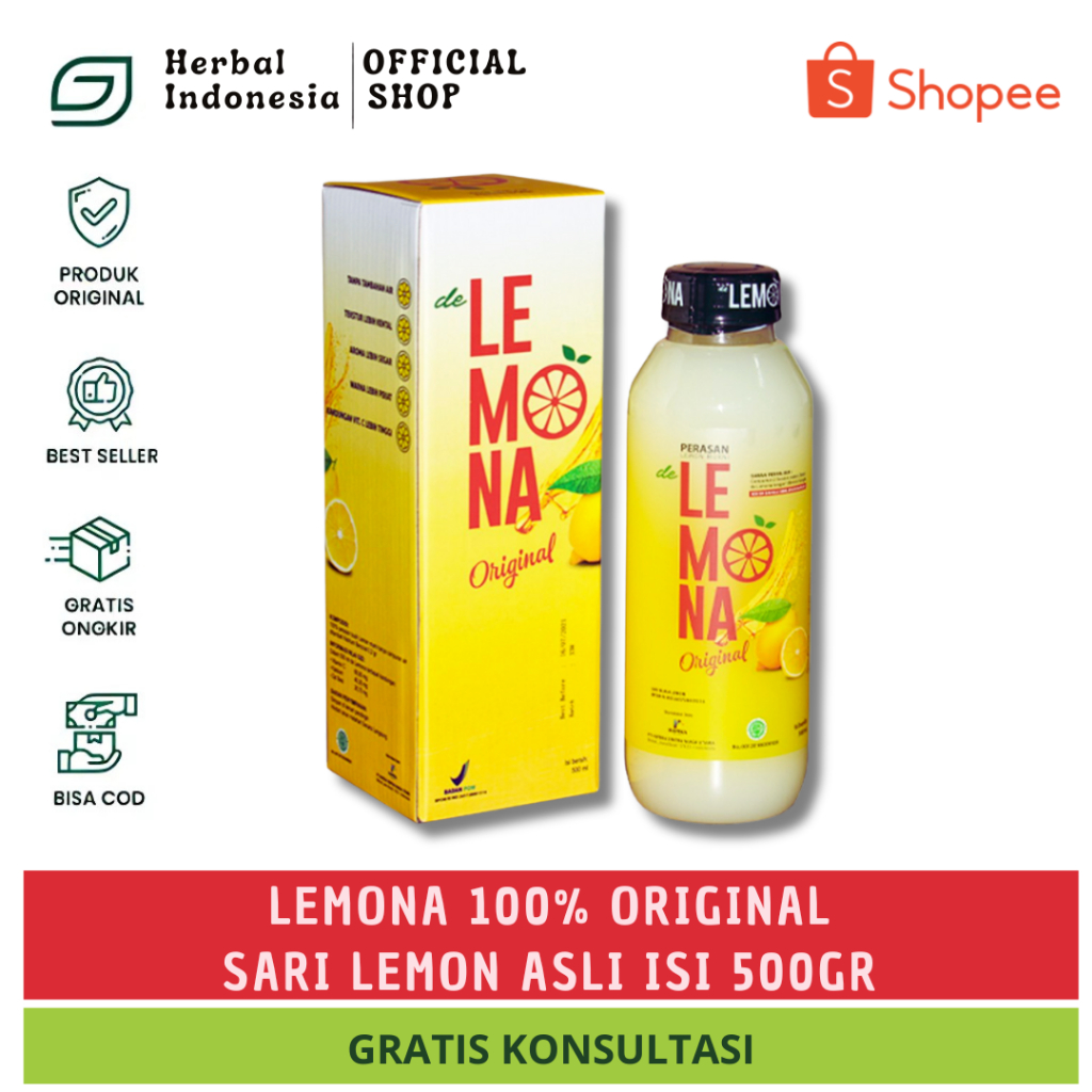 

Lemona ORIGINAL - 100% Air Sari Lemon 500 ml ASLI